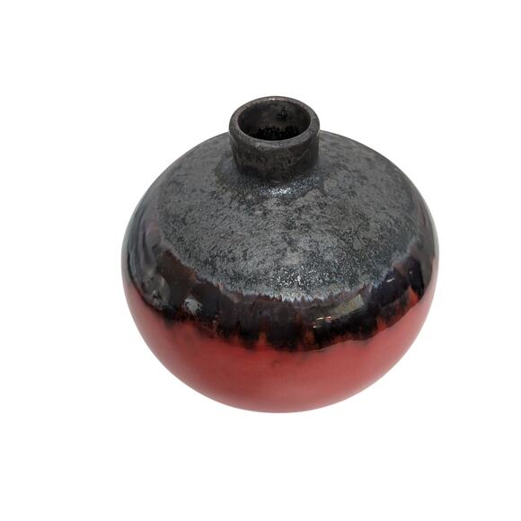 Handmade Ceramic Vase with Metallic Detailing